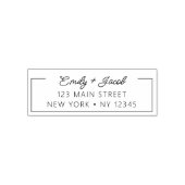 Hochzeitliche Rücksendeadresse Minimalistisch Mode Permastempel (Design)