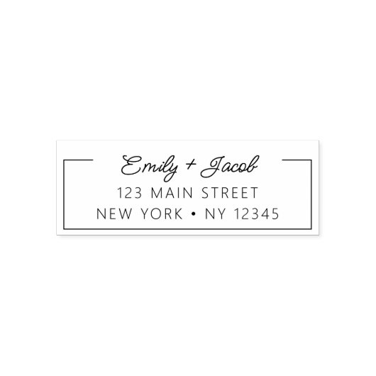 Hochzeitliche Rücksendeadresse Minimalistisch Mode Permastempel (Design)