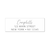 Hochzeitliche Rücksendeadresse Minimalistisch Mode Permastempel (Design)