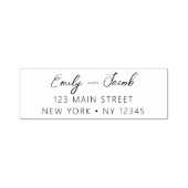 Hochzeitliche Rücksendeadresse Minimalistisch Mode Permastempel (Design)
