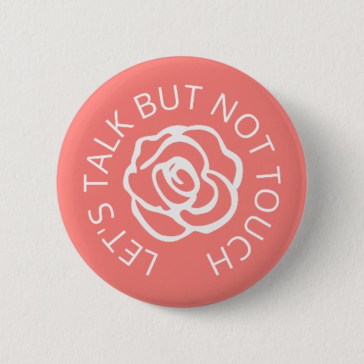 Hochzeitliche soziale distanzierende Rose Button (Vorderseite)