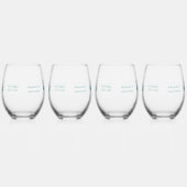 Hochzeitliche Stemless Wine Glasses Aquamarine Sch Weinglas Ohne Stiel (Links)