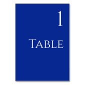 Hochzeitliche Tischnummer Blau und Weiß (Rückseite)