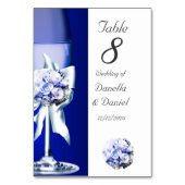 Hochzeitliche Tischnummer Blue Navy 2 (Vorderseite)