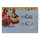 Hochzeitliche Tischnummer Platzkarten Funny (Vorderseite (Horizontal))