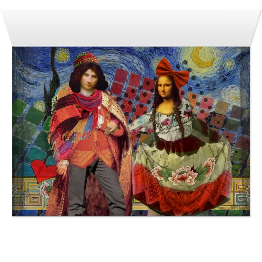 Hochzeitliche Tischnummer Platzkarten Funny (Innenansicht Horizontal (Unten))