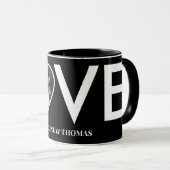 Hochzeitliche Verlobung - Schwarzes Foto Tasse (VorderseiteRechts)