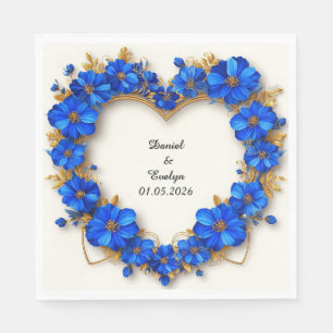 Hochzeitliche Verzierte Blumenzimitate Serviette