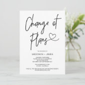 Hochzeitliche Verzögerung von Notizen Änderung von Einladung (Stehend Vorderseite)