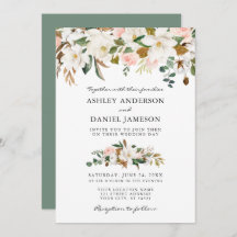 Hochzeitliche Wasserfarbe Magnolias Rose Grün