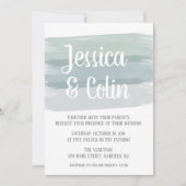 Hochzeitliche Wasserfarbe Pinselstrich Einladung (Vorderseite)