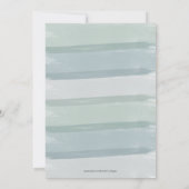 Hochzeitliche Wasserfarbe Pinselstrich Einladung (Rückseite)