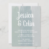 Hochzeitliche Wasserfarbe Pinselstrich Einladung (Vorderseite)