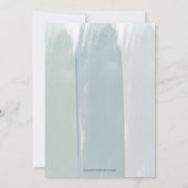 Hochzeitliche Wasserfarbe Pinselstrich Einladung (Rückseite)