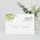 Hochzeitliche Wasserfarben Tulips UAWG RSVP Karte (Stehend Vorderseite)