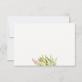 Hochzeitliche Wasserfarben Tulips UAWG RSVP Karte (Rückseite)