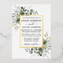 Hochzeitliche Wasserfarbenwelt Ristorante La Lanch Folieneinladung