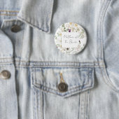 Hochzeitliche WILDBLUME GELB UND LILA Button (Beispiel)