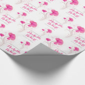 Hochzeitliche Wildblume rosa graue Kunstpackung Geschenkpapier (Ecke)