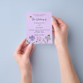 Hochzeitliche Wildblumen für Violett-Bienen Flyer (Gruppe)