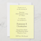 Hochzeitlicher Abend Empfang Gelbe Sonnenblume Einladung (Rückseite)