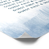 Hochzeitlicher abstrakter Tischplan Poster (Ecke)