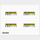 Hochzeitlicher Autoaufkleber Rechteckiger Aufkleber (Blatt)