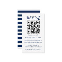 Hochzeitlicher Blauanker QR-UAWG gestreift