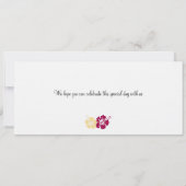 Hochzeitlicher Boarding nach Hawaii Einladung (Rückseite)