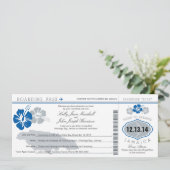 Hochzeitlicher Boarding nach Jamaika Einladung (Stehend Vorderseite)