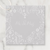 Hochzeitlicher Doodle Heart Gray Liebe Geschenkanhänger (Vorderseite)