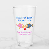 Hochzeitlicher Fisch Beach Tropical Destination Be Glas (Vorderseite)