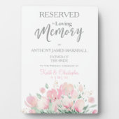 Hochzeitlicher Gedächtnisvorbehalt Sitzblumenschre Fotoplatte (Vorderseite)