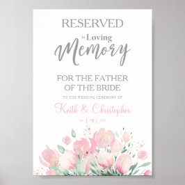 Hochzeitlicher Gedächtnisvorbehalt Sitzblumenschre Poster