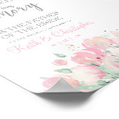 Hochzeitlicher Gedächtnisvorbehalt Sitzblumenschre Poster (Ecke)