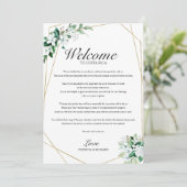 Hochzeitlicher geometrischer Blumengarten Einladung (Stehend Vorderseite)