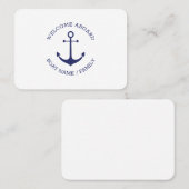 Hochzeitlicher individuelle Name Begrüßung an Bord Platzkarte (Vorne/Hinten)