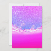 Hochzeitlicher Ozean Park Wellen Aloha Pink Ombre Einladung (Rückseite)