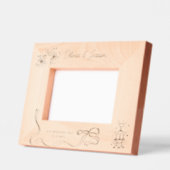 Hochzeitlicher Personalisierter Name Bow Champagne Geätzte Rahmen (Links)