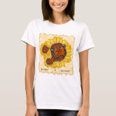 Hochzeitlicher Sonnenblumen-T - Shirt (Vorderseite)