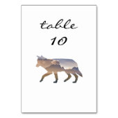 Hochzeitlicher Tischnummer Western Rustikaler Berg (Vorderseite)