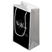 Hochzeitlicher Trauzeuge Moderne Monogramm Name Ch Kleine Geschenktüte (Vorderseite Schrägansicht)