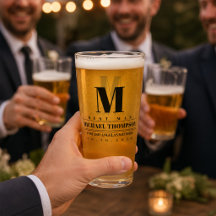 Hochzeitlicher Trauzeuge Modernes Monogramm einfac
