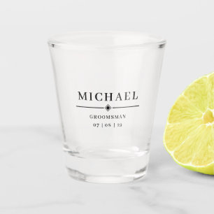 Hochzeitlicher TRAUZEUGE Personalisiert Name und D Schnapsglas