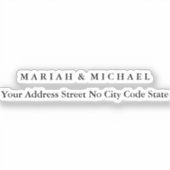 Hochzeitlicher Trend Minimalistische Berufliche Na Aufkleber (Vorderseite)