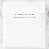 Hochzeitlicher Trend Minimalistische Berufliche Na Ovaler Aufkleber (Tasche)