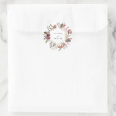 Hochzeitlicher Umschlag Aufkleber | Dusty Rose (Tasche)