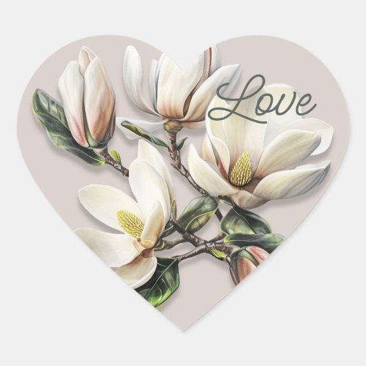 Hochzeitlicher Umschlag Aufkleber Liebe Süd Magnol (Vorderseite)