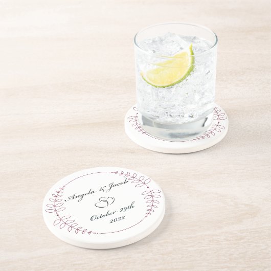 Hochzeitlicher Untersetzer (Seite)