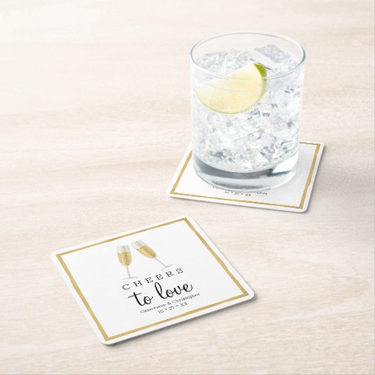 Hochzeitlicher Untersetzer | Goldjubeln zur Liebe (Vor Ort)